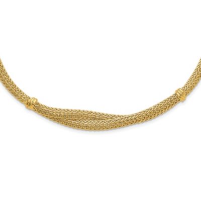 Belk & Co 14K Yellow Gold Polished and Textured Fancy Necklace