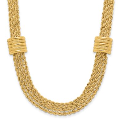 Belk & Co 14K Yellow Gold Polished and Diamond-cut Fancy Necklace