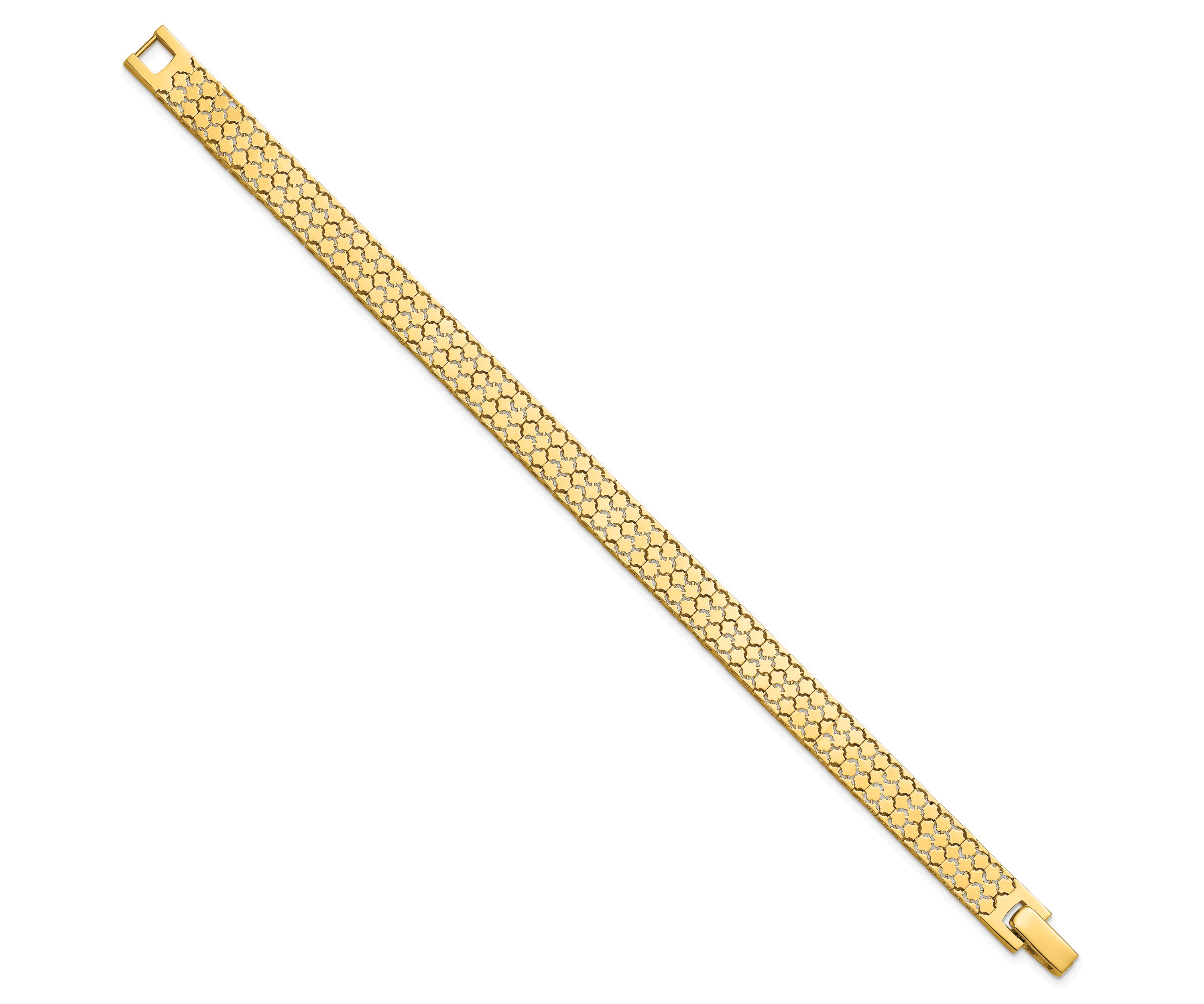 14K Yellow Gold Polished Fancy Bracelet