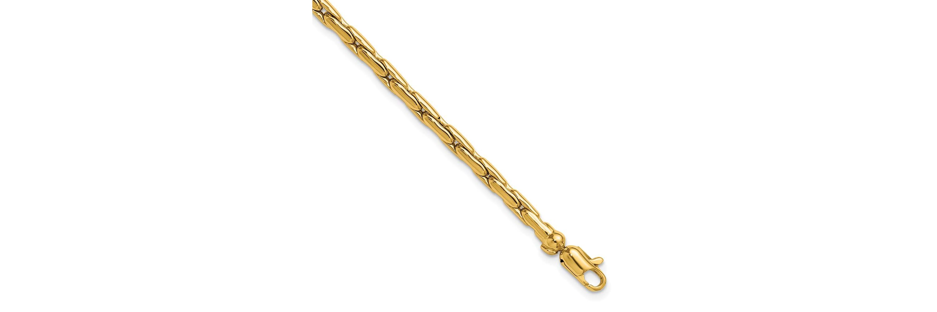 14K Yellow Gold Polished Fancy Link Bracelet