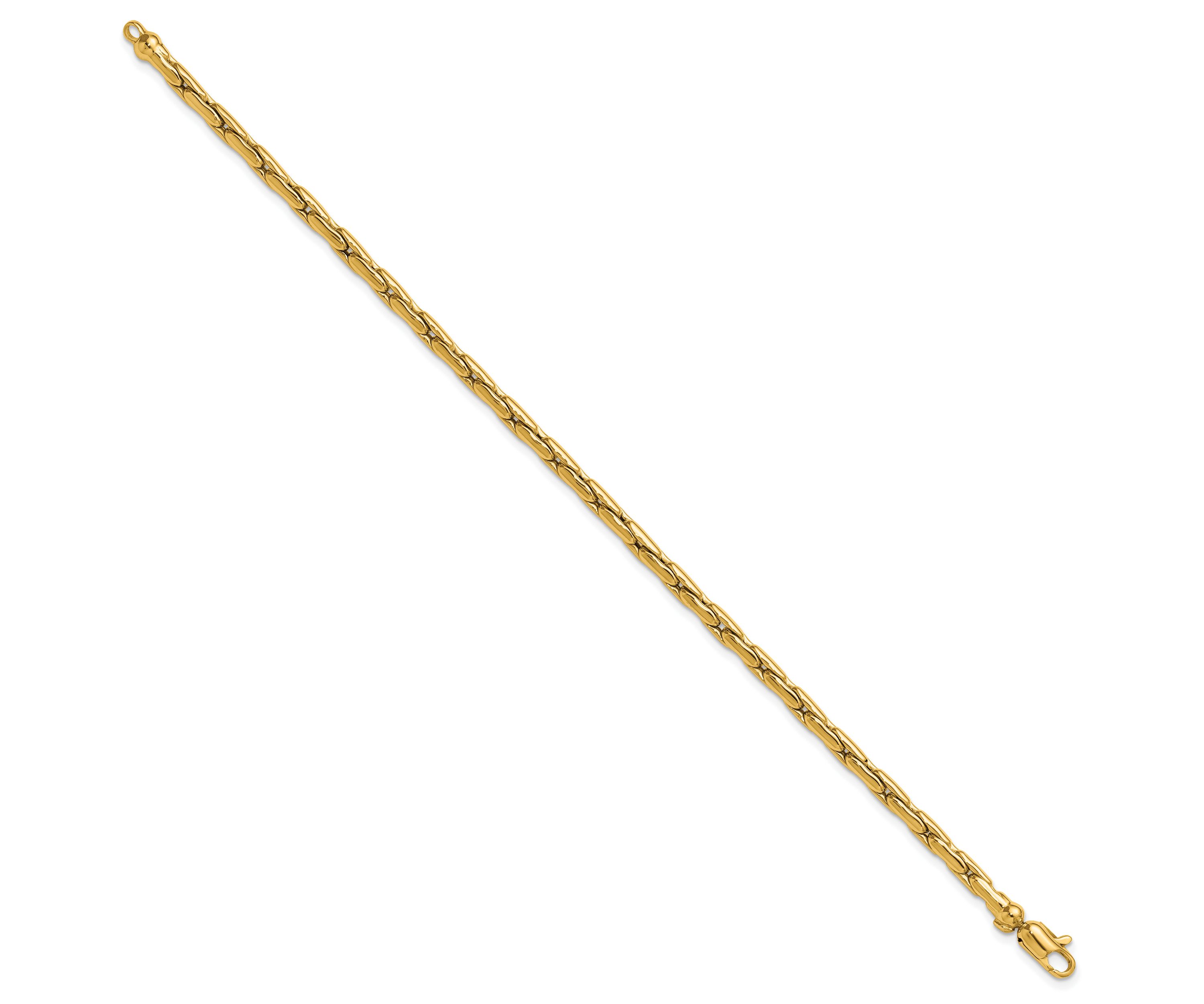 14K Yellow Gold Polished Fancy Link Bracelet