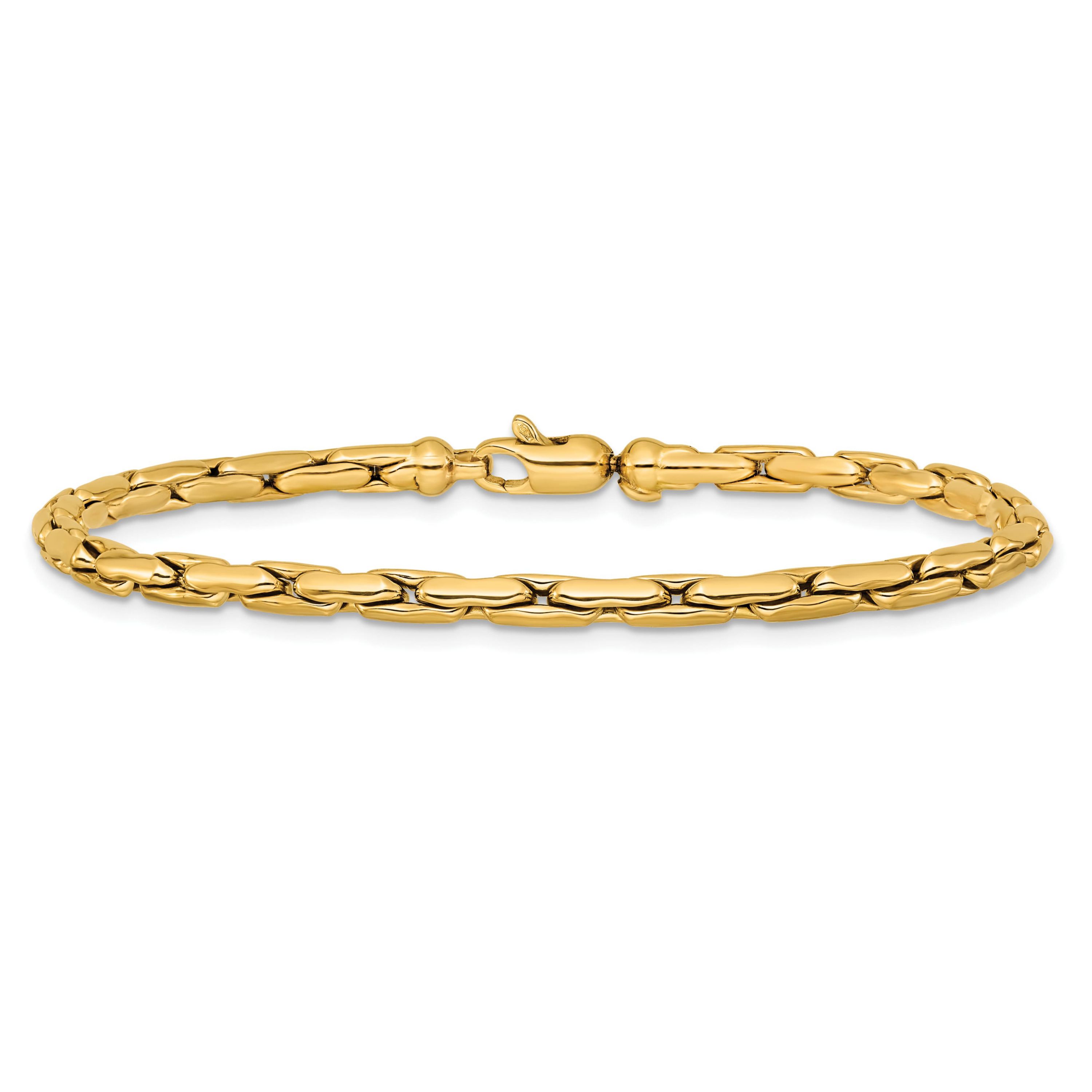 14K Yellow Gold Polished Fancy Link Bracelet