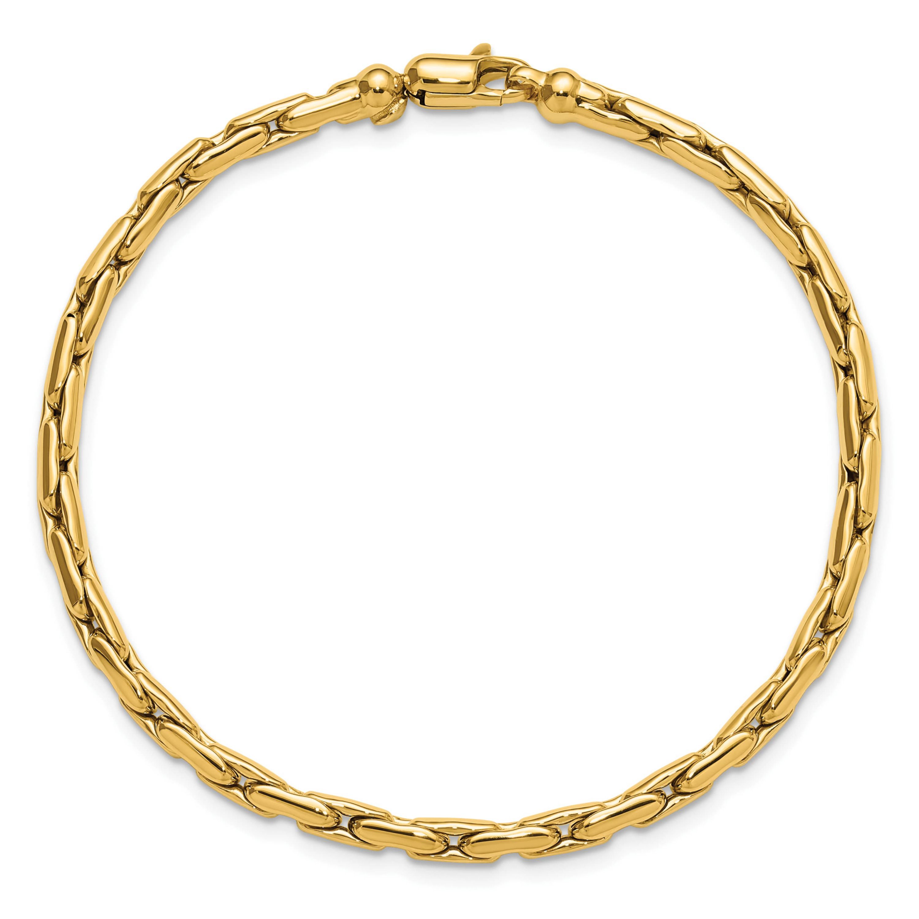 14K Yellow Gold Polished Fancy Link Bracelet