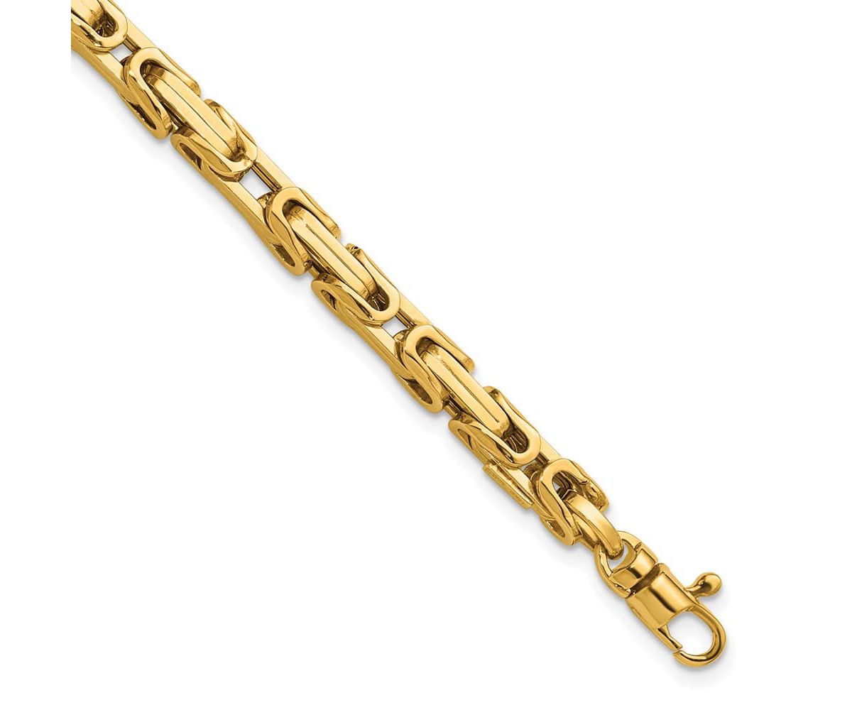 14K Yellow Gold Polished Fancy Link Bracelet