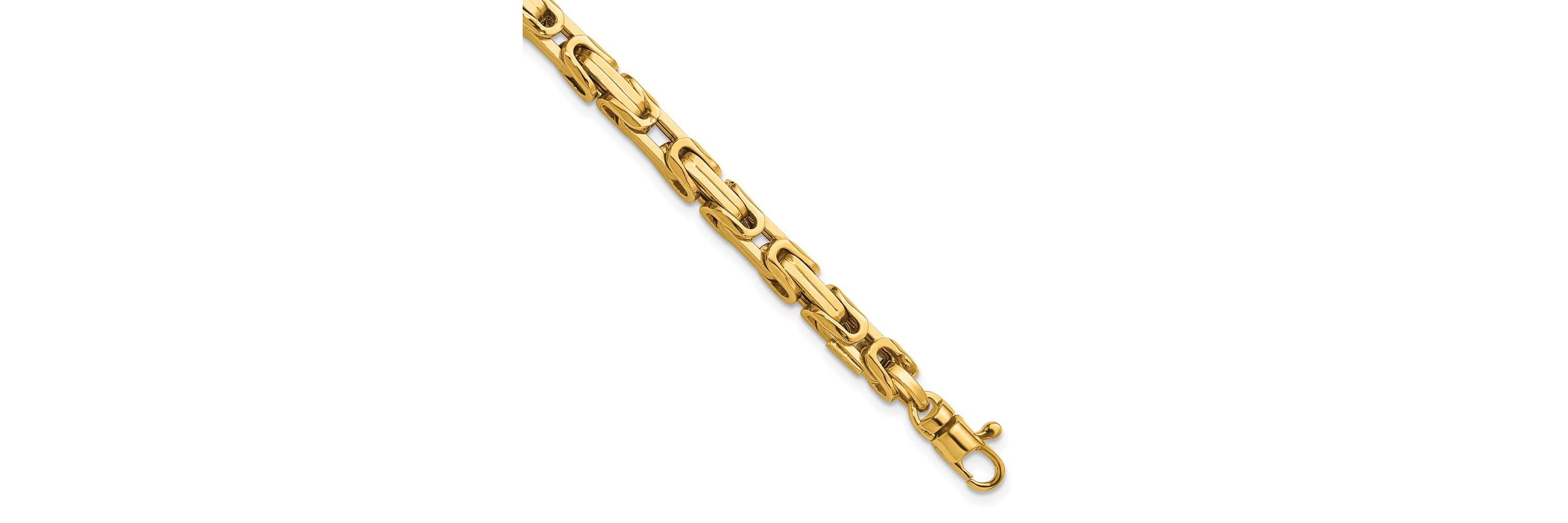 14K Yellow Gold Polished Fancy Link Bracelet