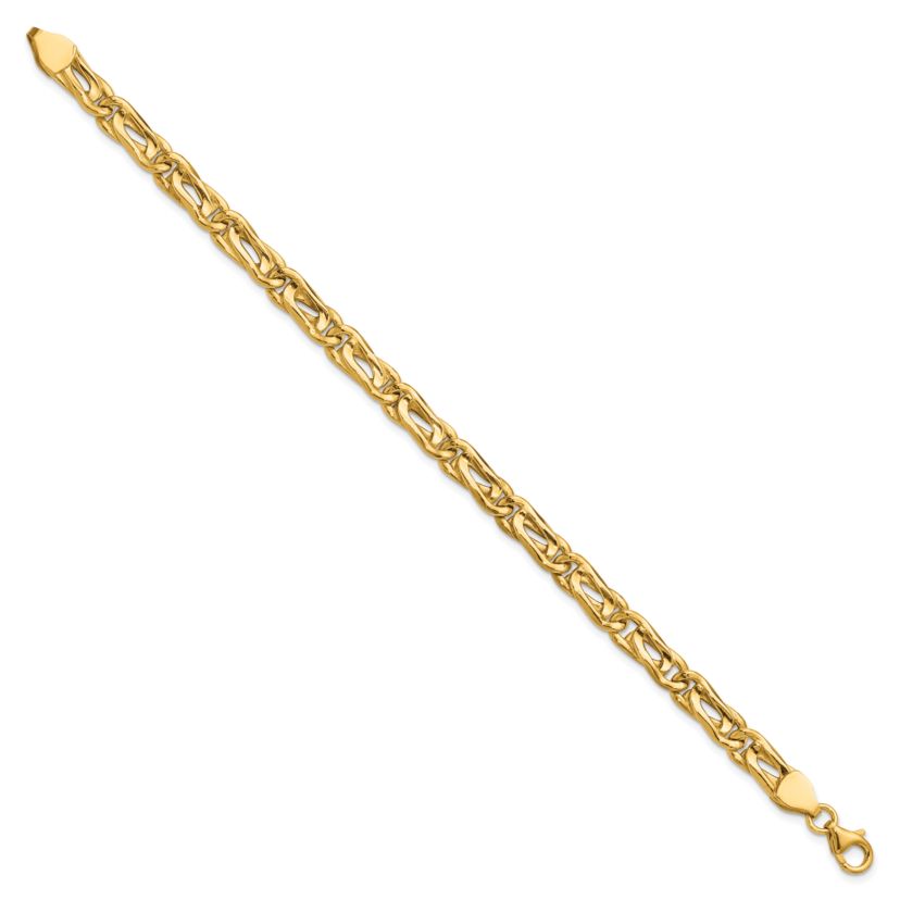 14K Yellow Gold Polished Fancy Link Bracelet