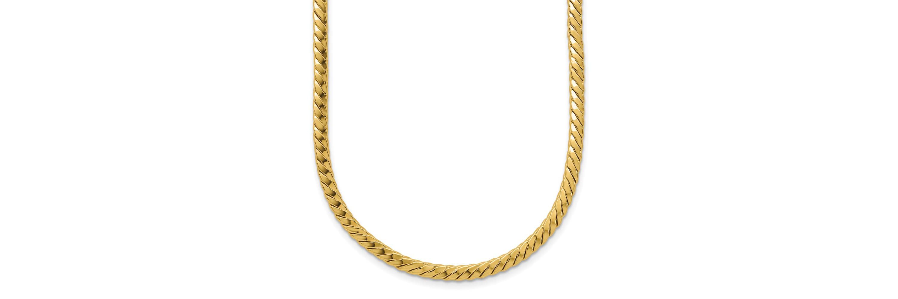 14K Yellow Gold Polished Fancy Link Necklace