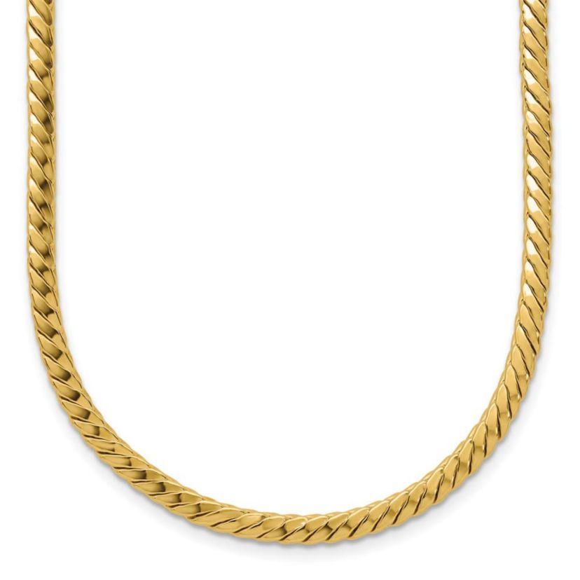 14K Yellow Gold Polished Fancy Link Necklace
