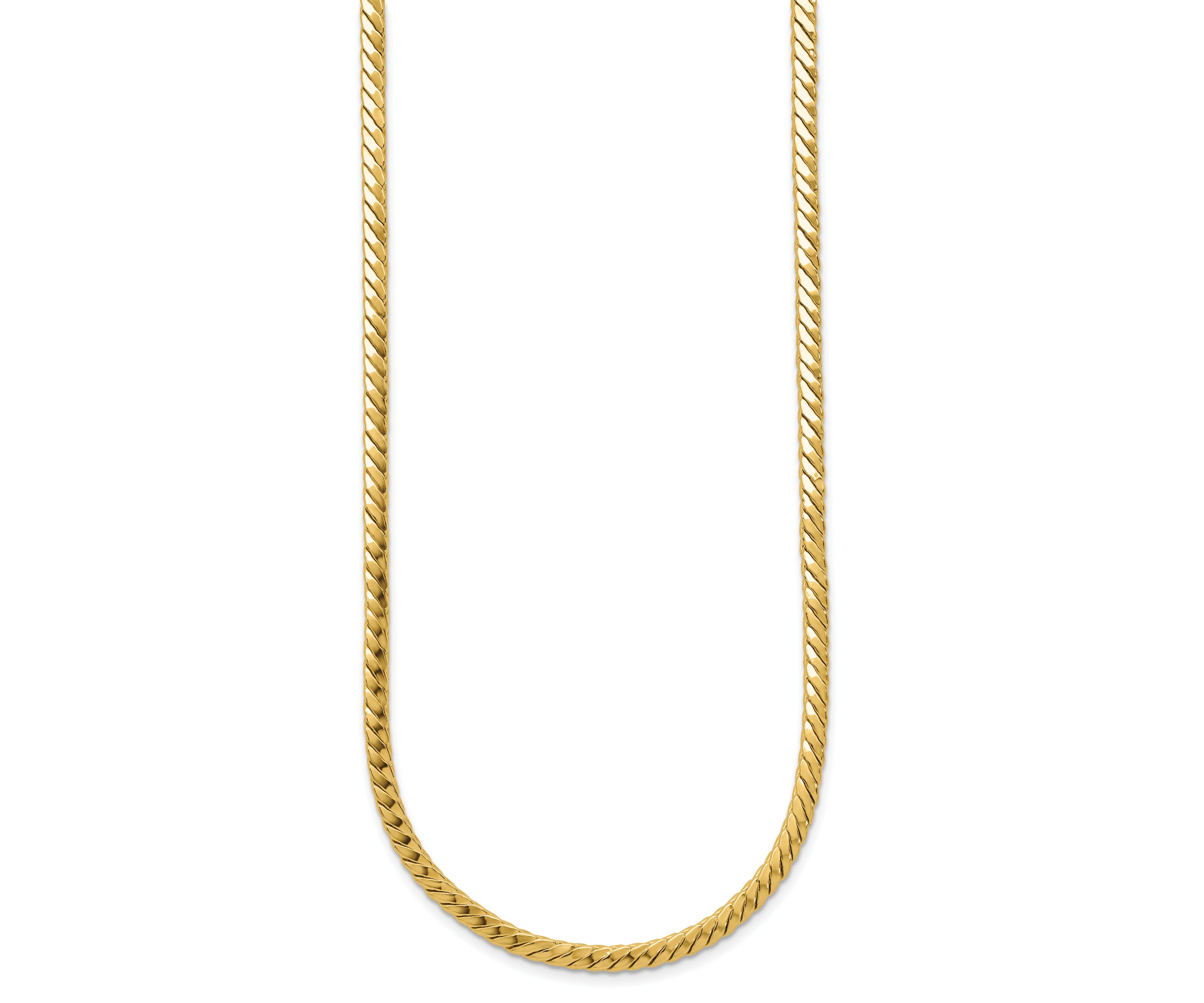 14K Yellow Gold Polished Fancy Link Necklace