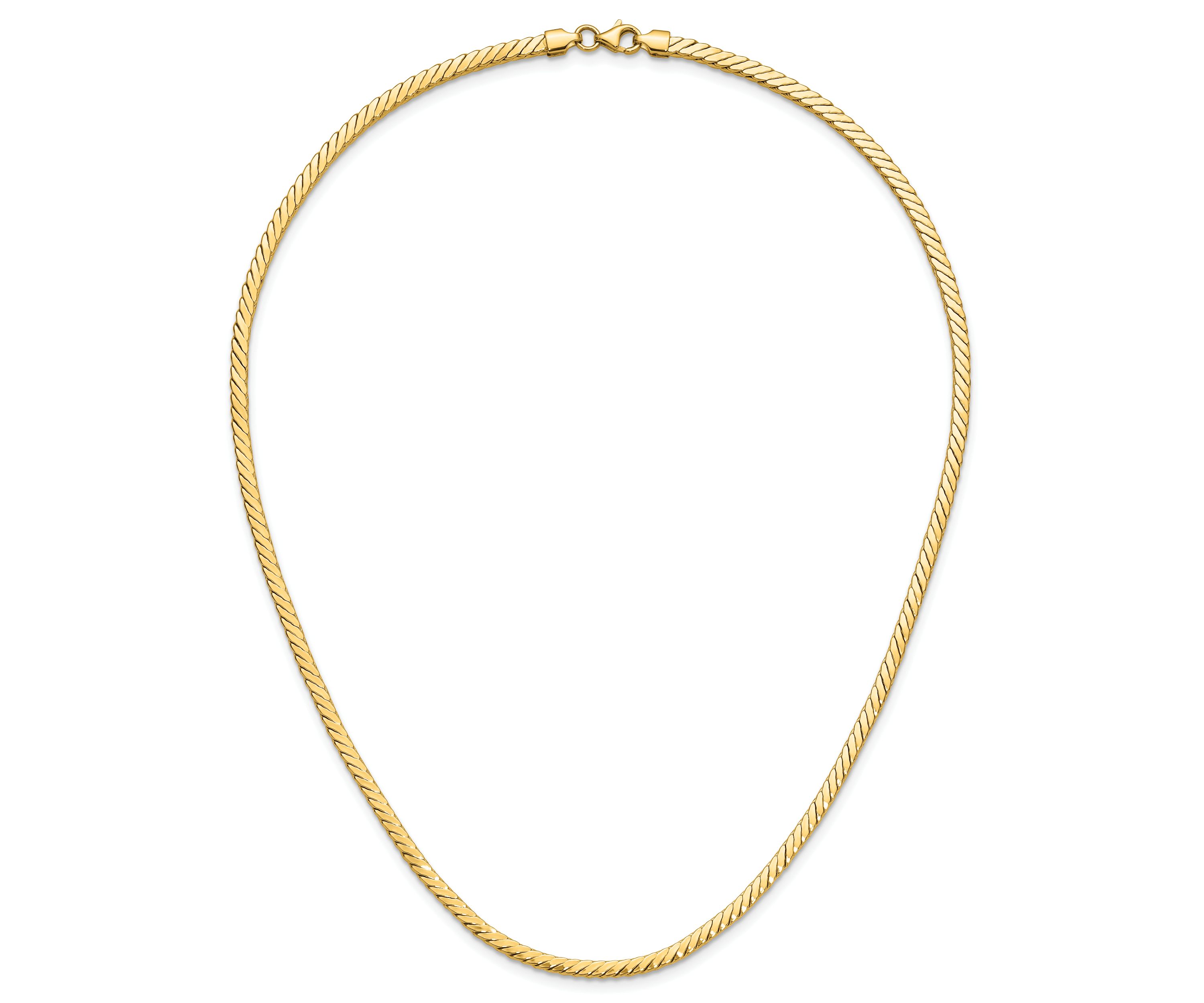 14K Yellow Gold Polished Fancy Link Necklace
