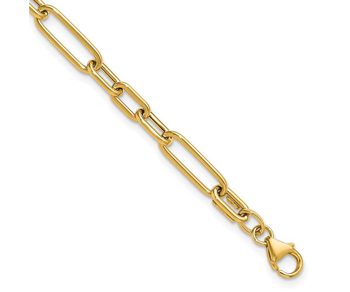 14K Yellow Gold Polished Fancy Link Bracelet