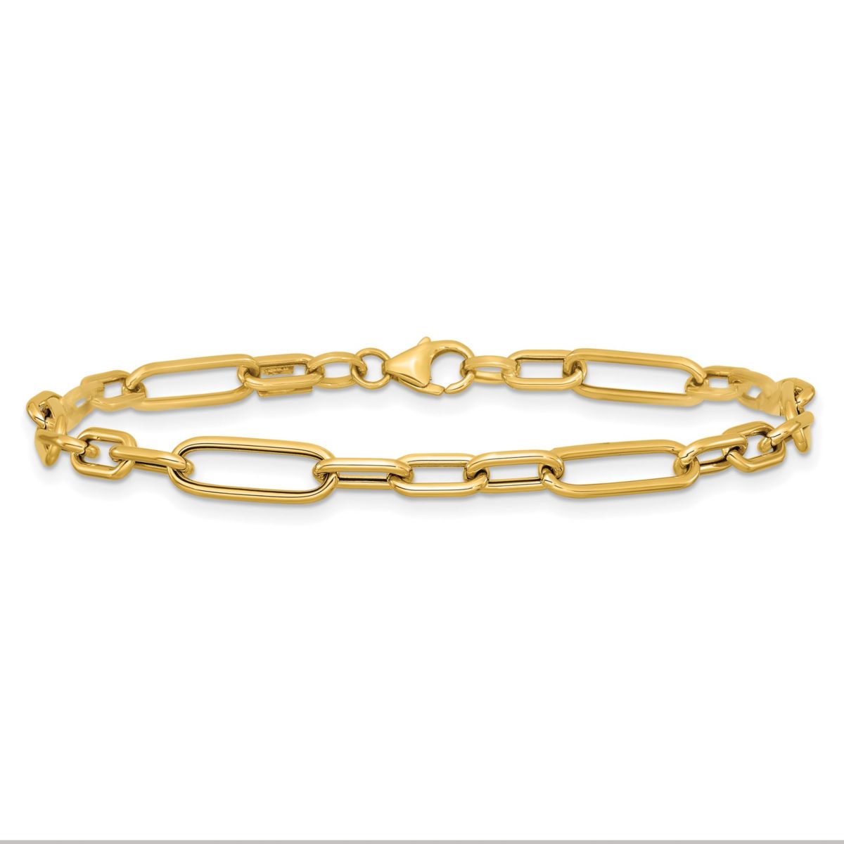14K Yellow Gold Polished Fancy Link Bracelet
