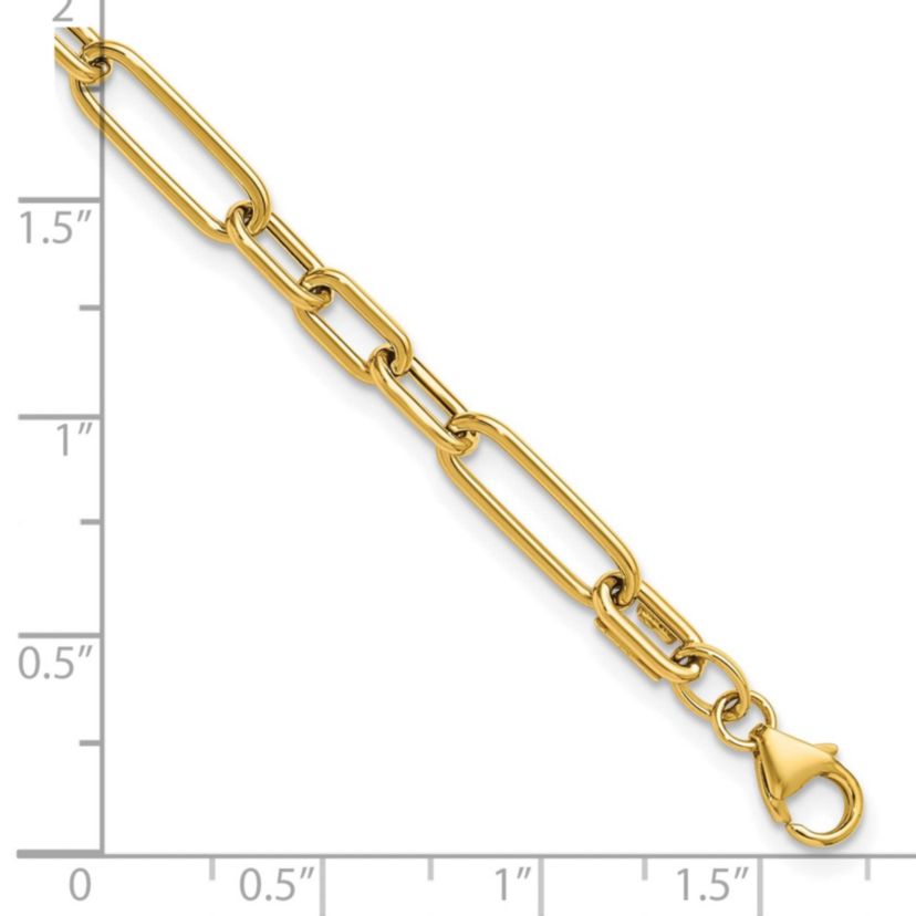 14K Yellow Gold Polished Fancy Link Bracelet