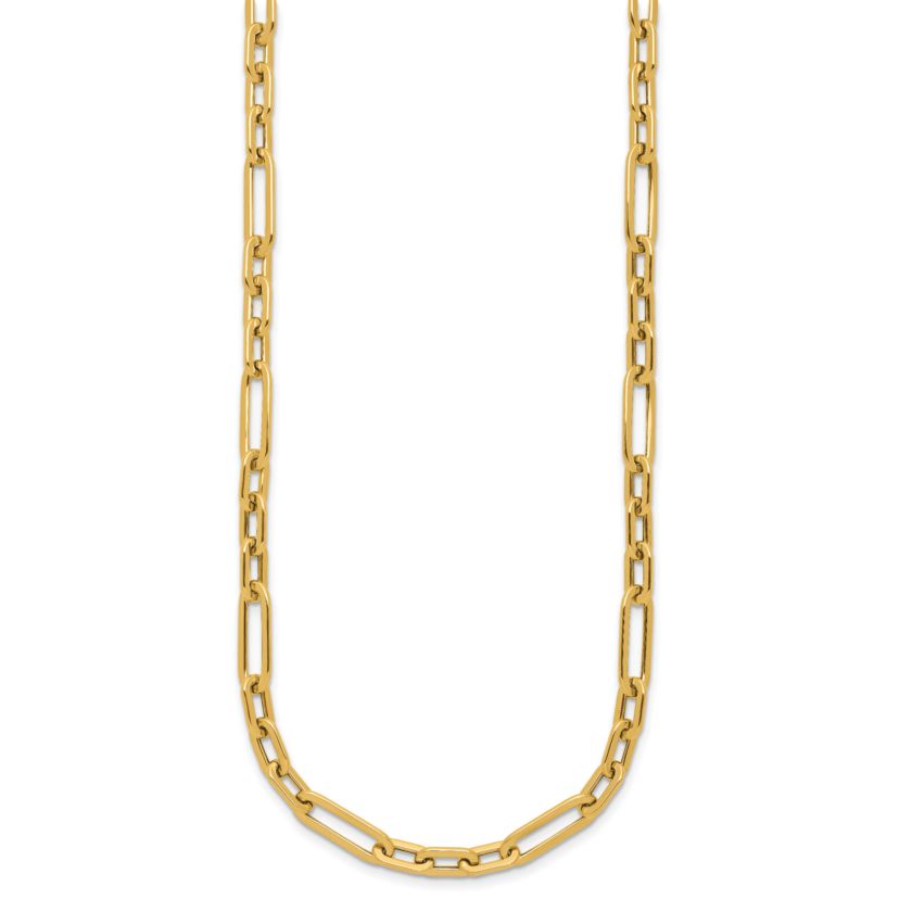 14K Yellow Gold Polished Fancy Link Necklace