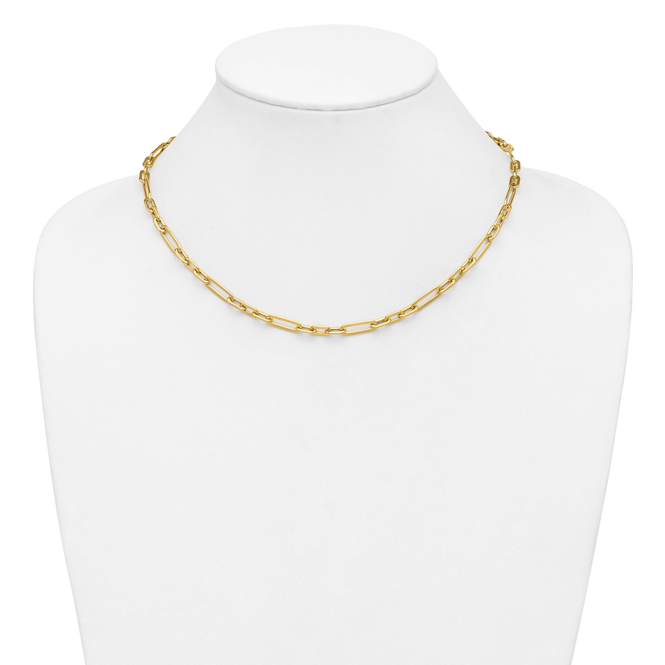 14K Yellow Gold Polished Fancy Link Necklace