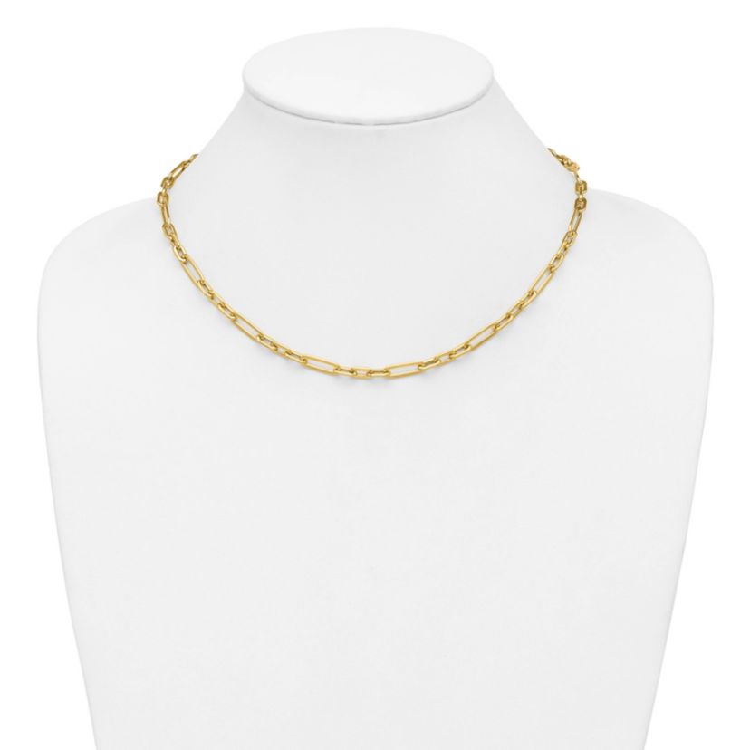 14K Yellow Gold Polished Fancy Link Necklace