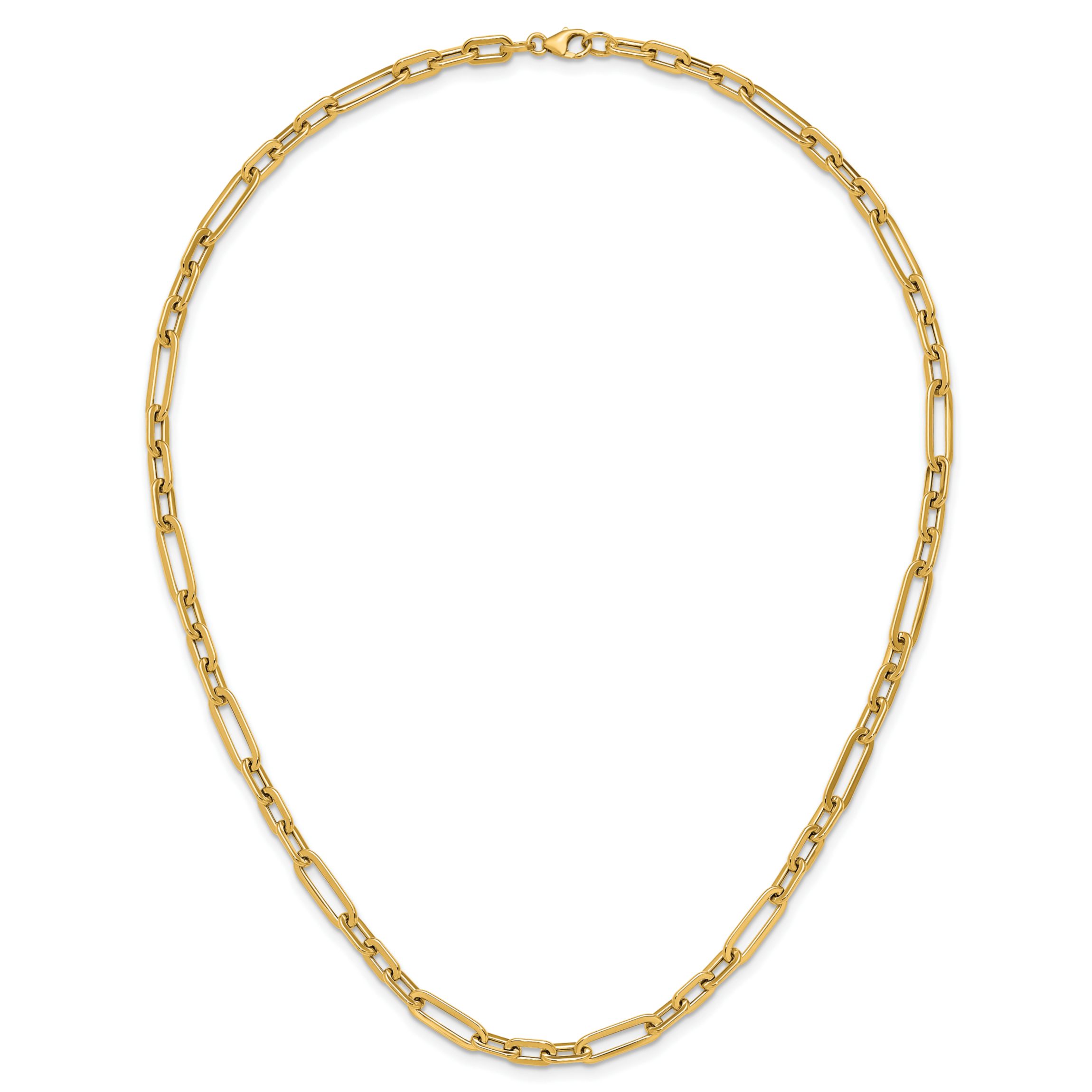 14K Yellow Gold Polished Fancy Link Necklace