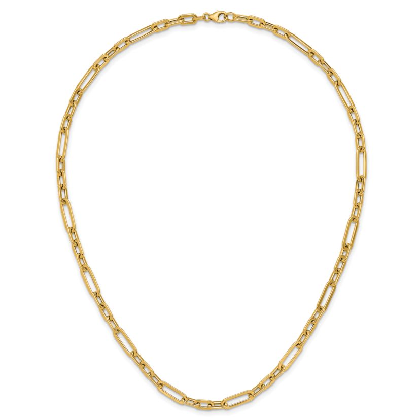 14K Yellow Gold Polished Fancy Link Necklace