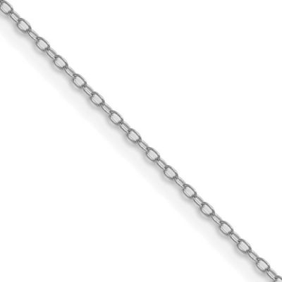 Belk & Co 14K White Gold 0.8mm Forzantine Cable Chain Necklace