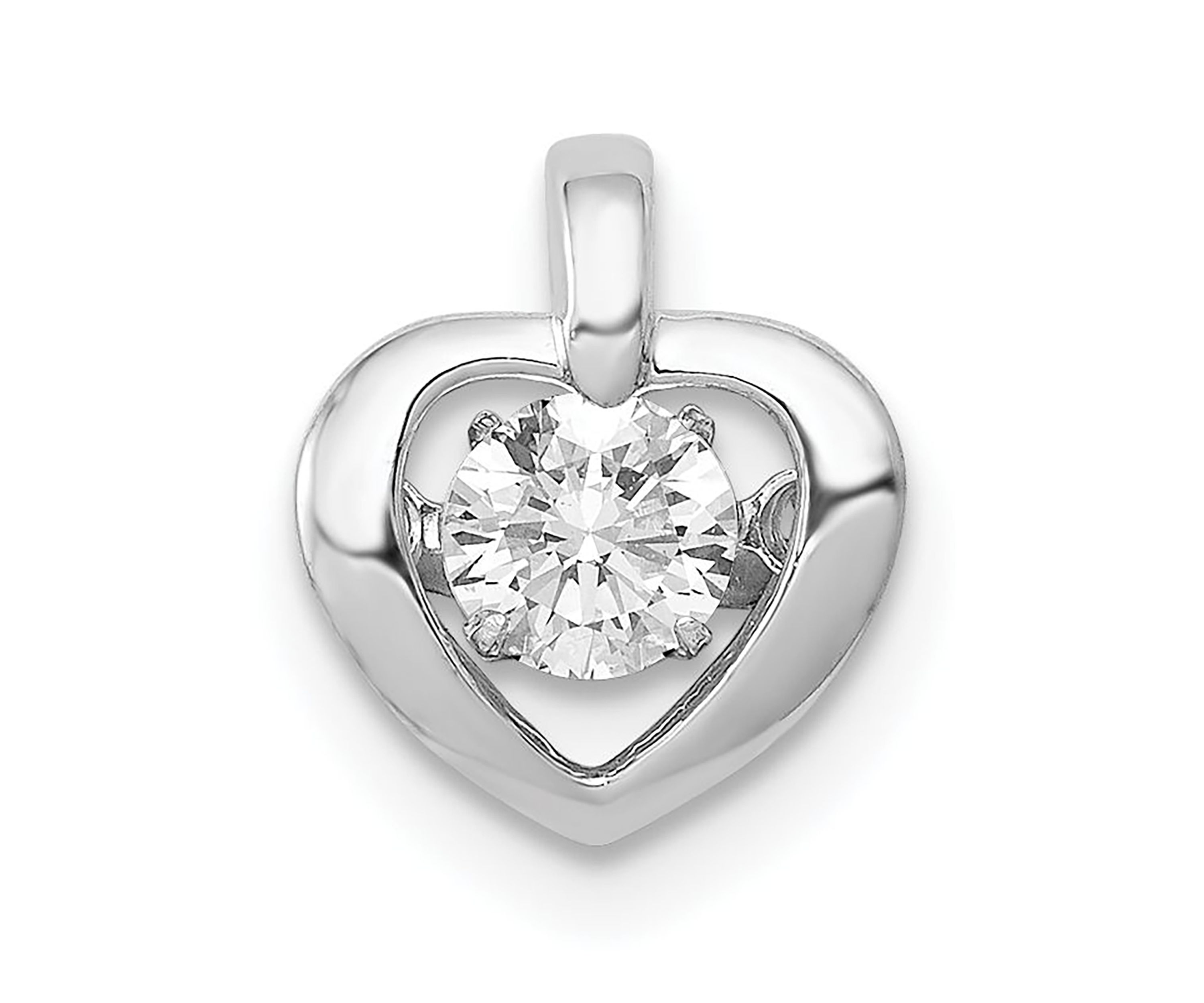 1/4 ct. t.w. Vibrant Diamond Heart Pendant in 14K White Gold