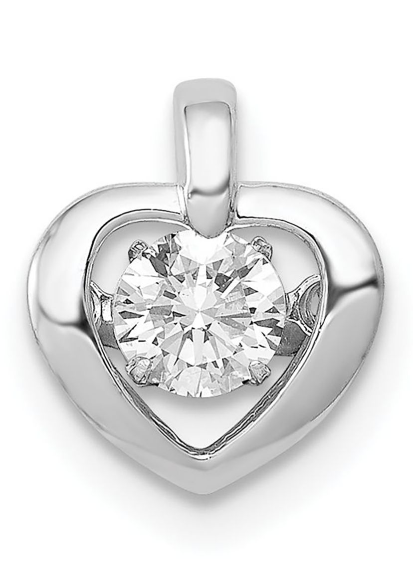 1/4 ct. t.w. Vibrant Diamond Heart Pendant in 14K White Gold