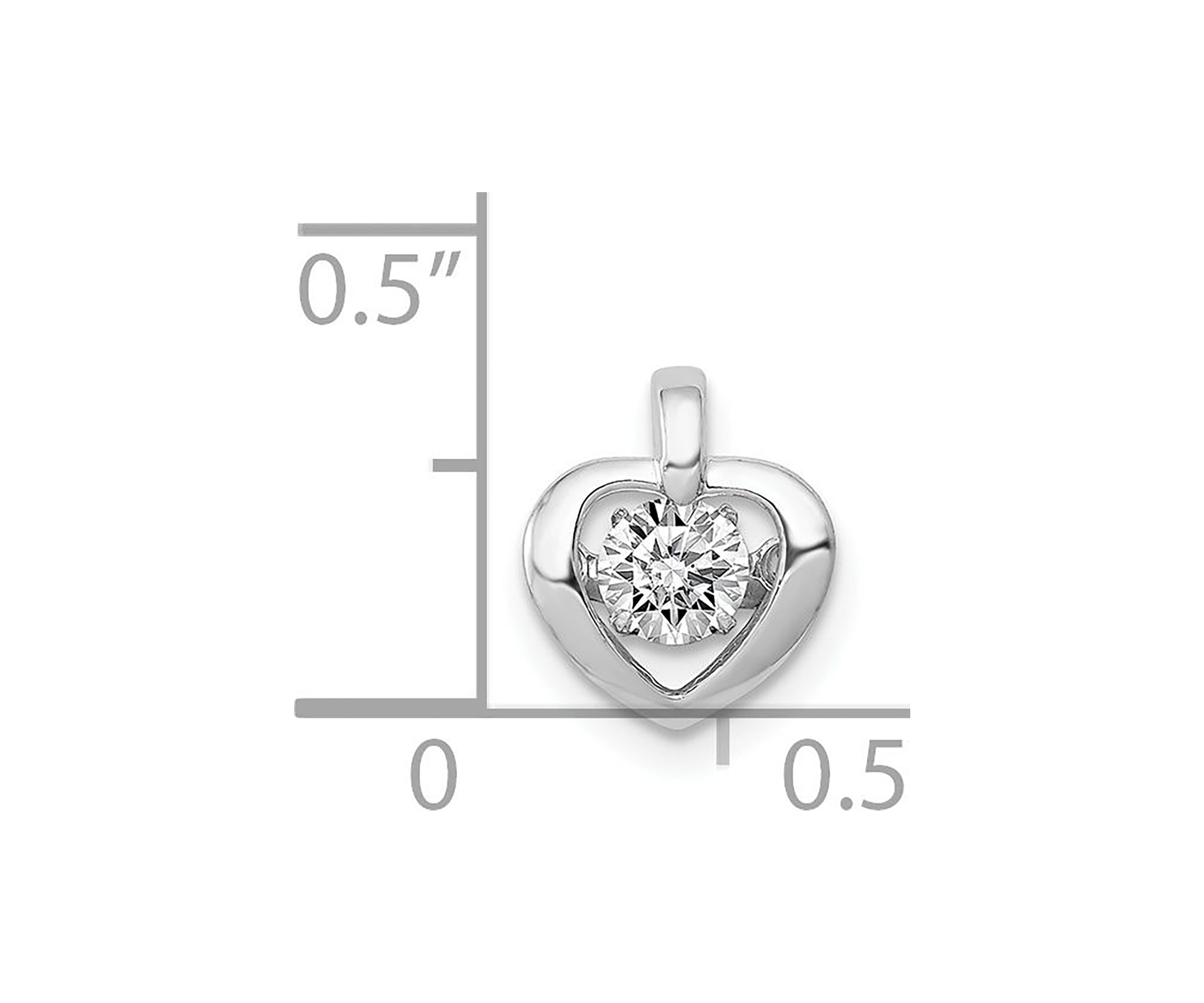 1/4 ct. t.w. Vibrant Diamond Heart Pendant in 14K White Gold