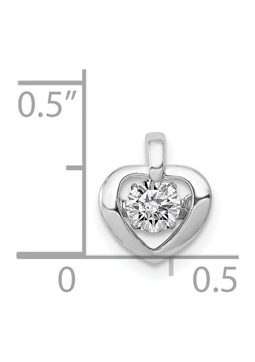 1/4 ct. t.w. Vibrant Diamond Heart Pendant in 14K White Gold