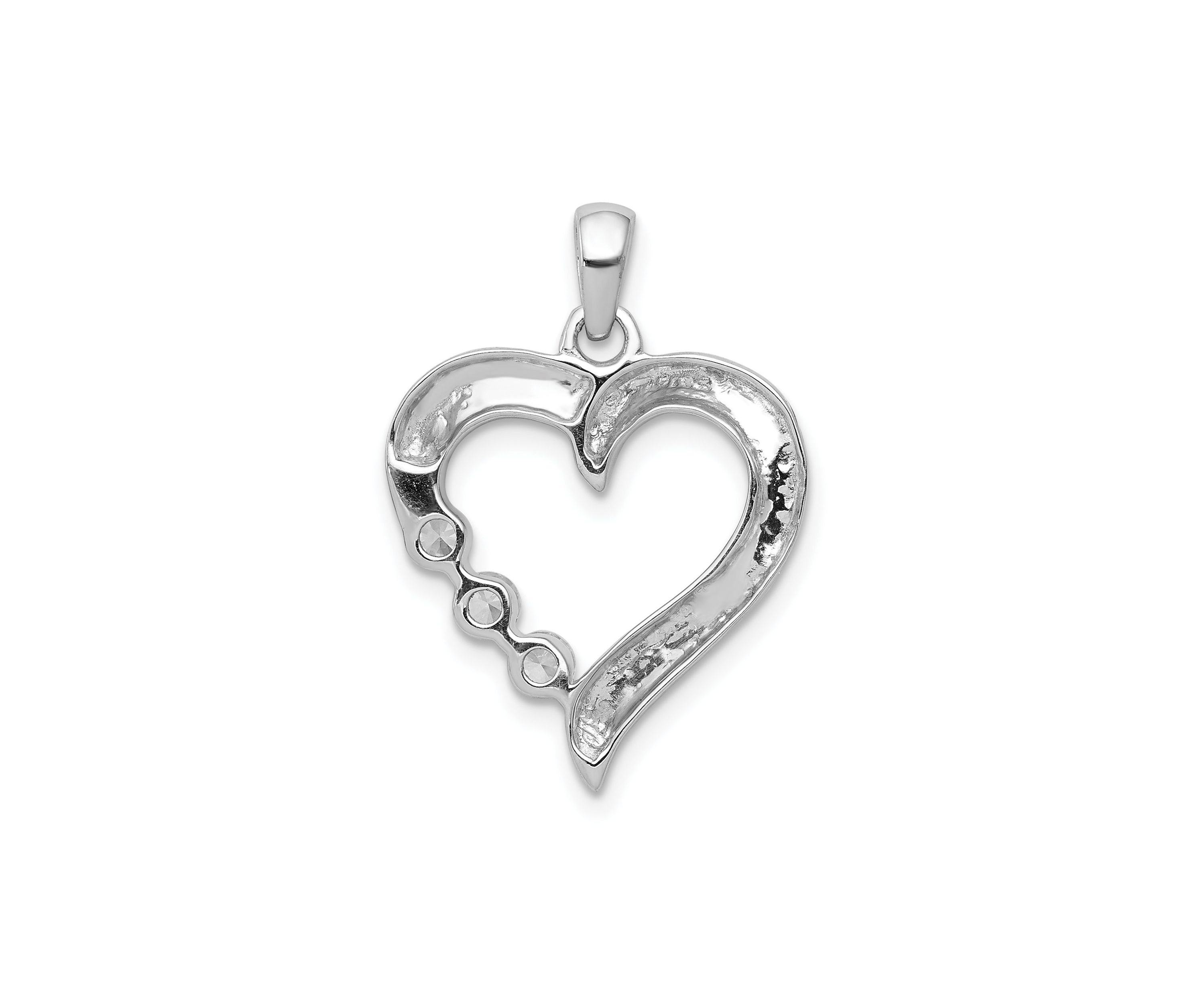 1/4 ct. t.w. Diamond Heart Pendant in 14K White Gold