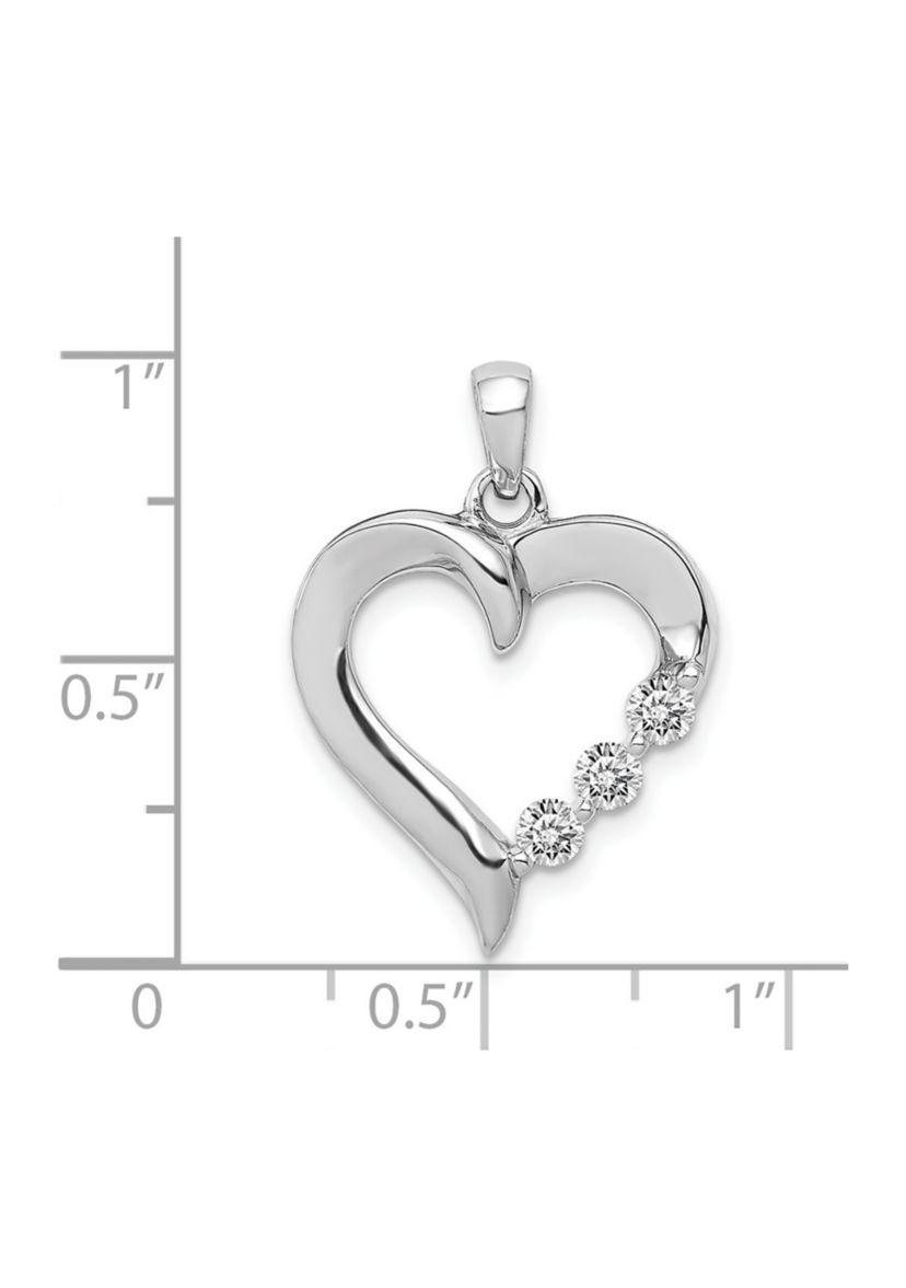 1/4 ct. t.w. Diamond Heart Pendant in 14K White Gold