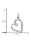 1/10 ct. t.w. Diamond Heart Pendant in 14K White Gold