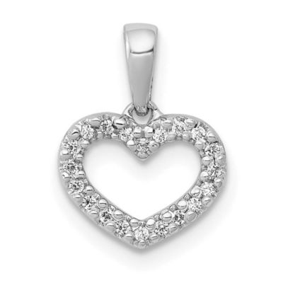 Belk & Co 14K White Gold Diamond Accent Heart Pendant