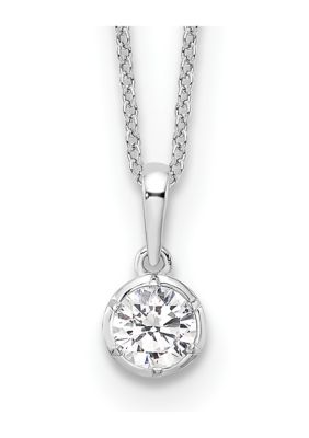 Belk & Co Lab Created 1/2 ct. t.w. Lab Grown Diamond VS+ F+ 18 Inch Solitaire Necklace in 14K White Gold