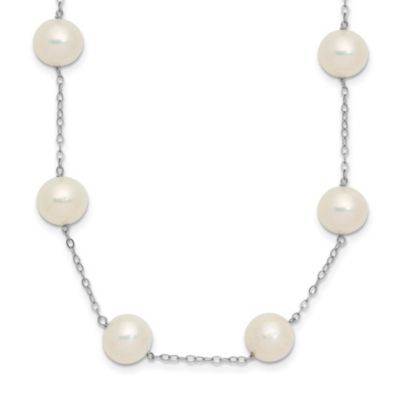Belk & Co 14K White Gold 8-9mm White Freshwater Cultured Pearl 14-station Necklace