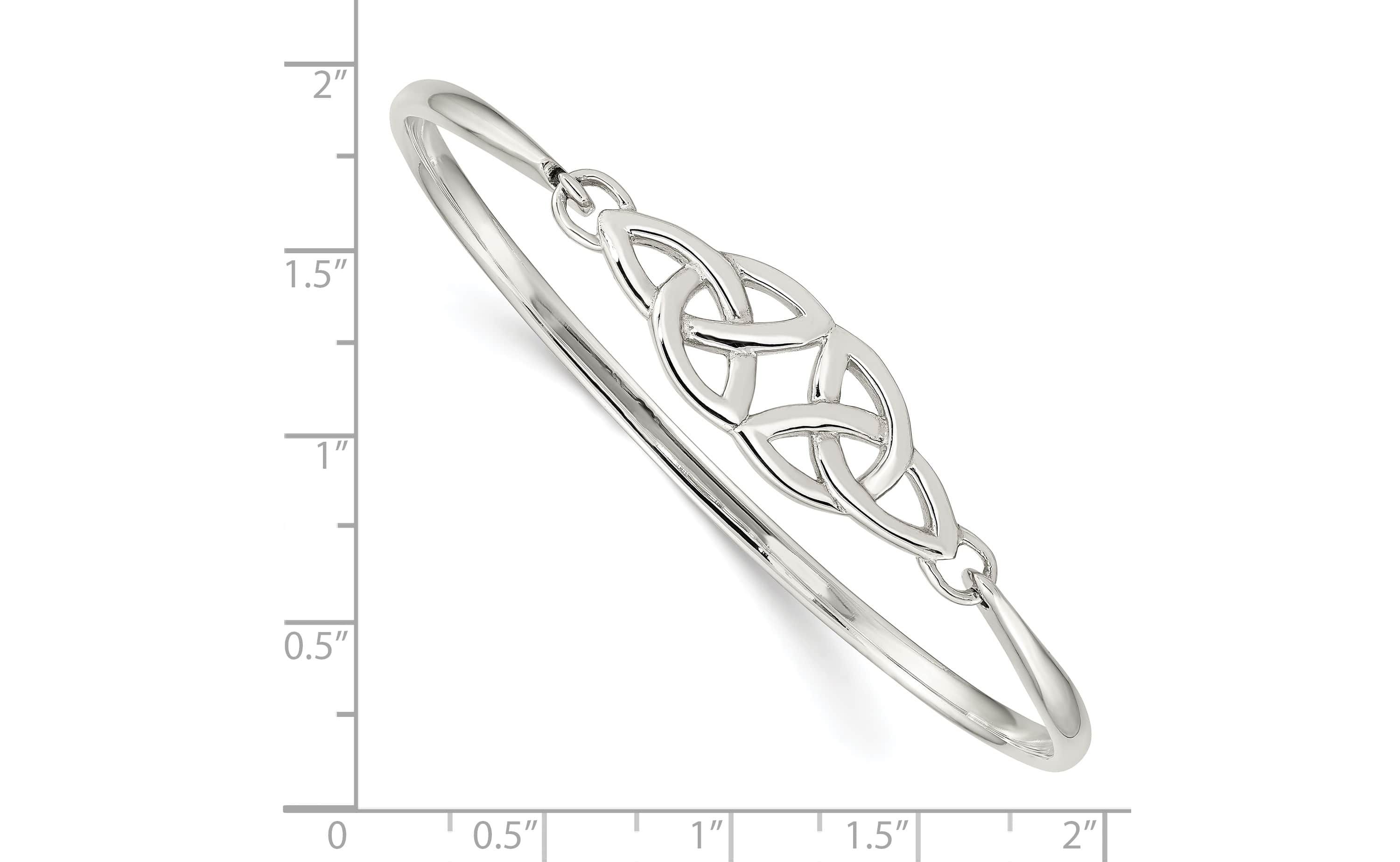 Sterling Silver Polished Celtic Bangle