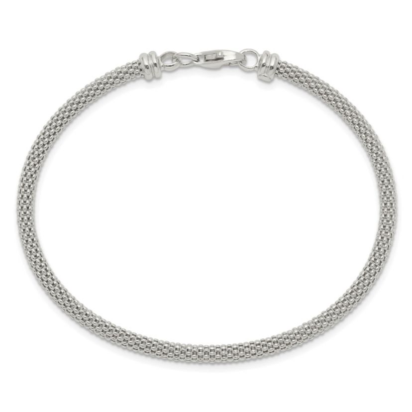 Sterling Silver Textured with Clasp Bangle