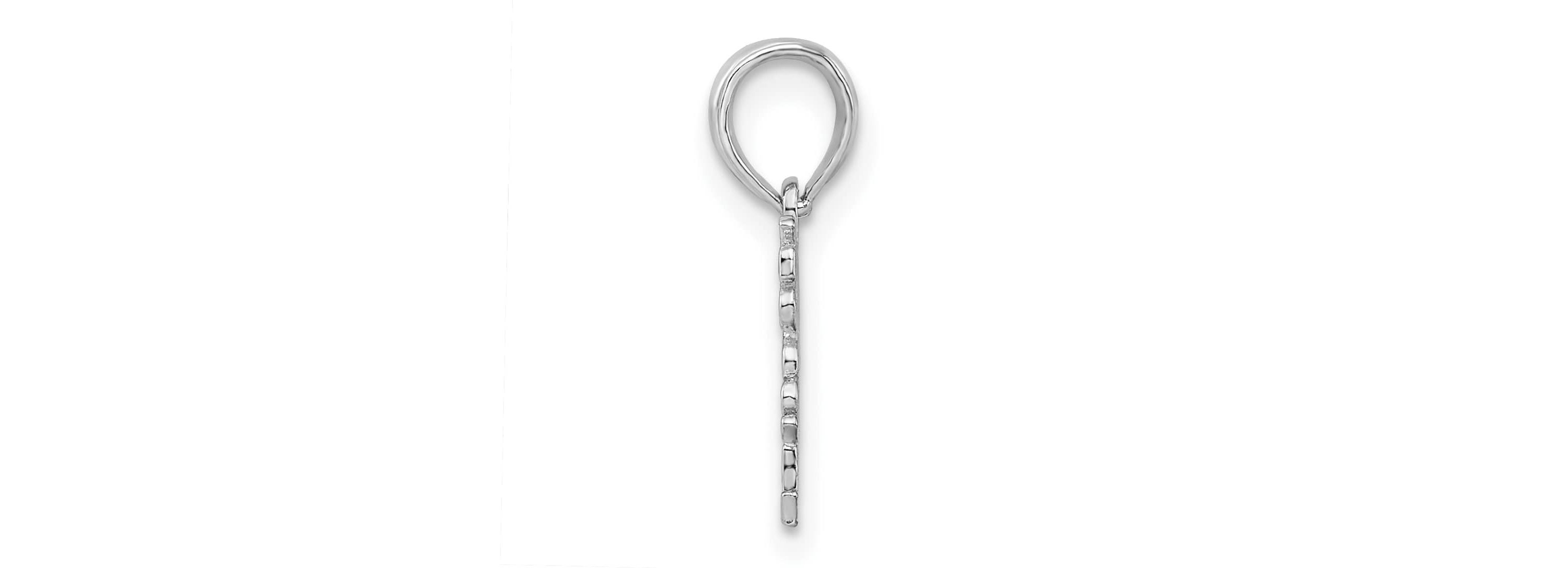 Sterling Silver Rhodium-plated Polished DADDYS LITTLE GIRL Pendant