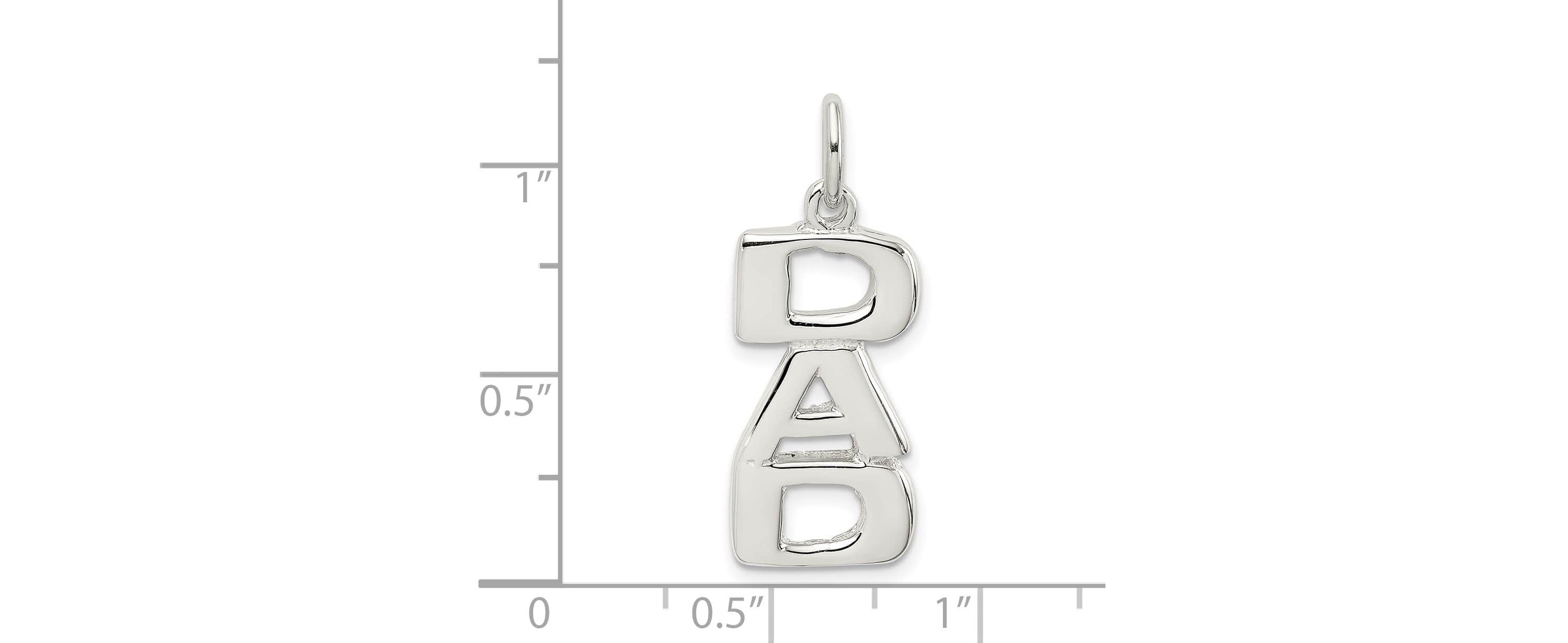 Sterling Silver DAD Charm