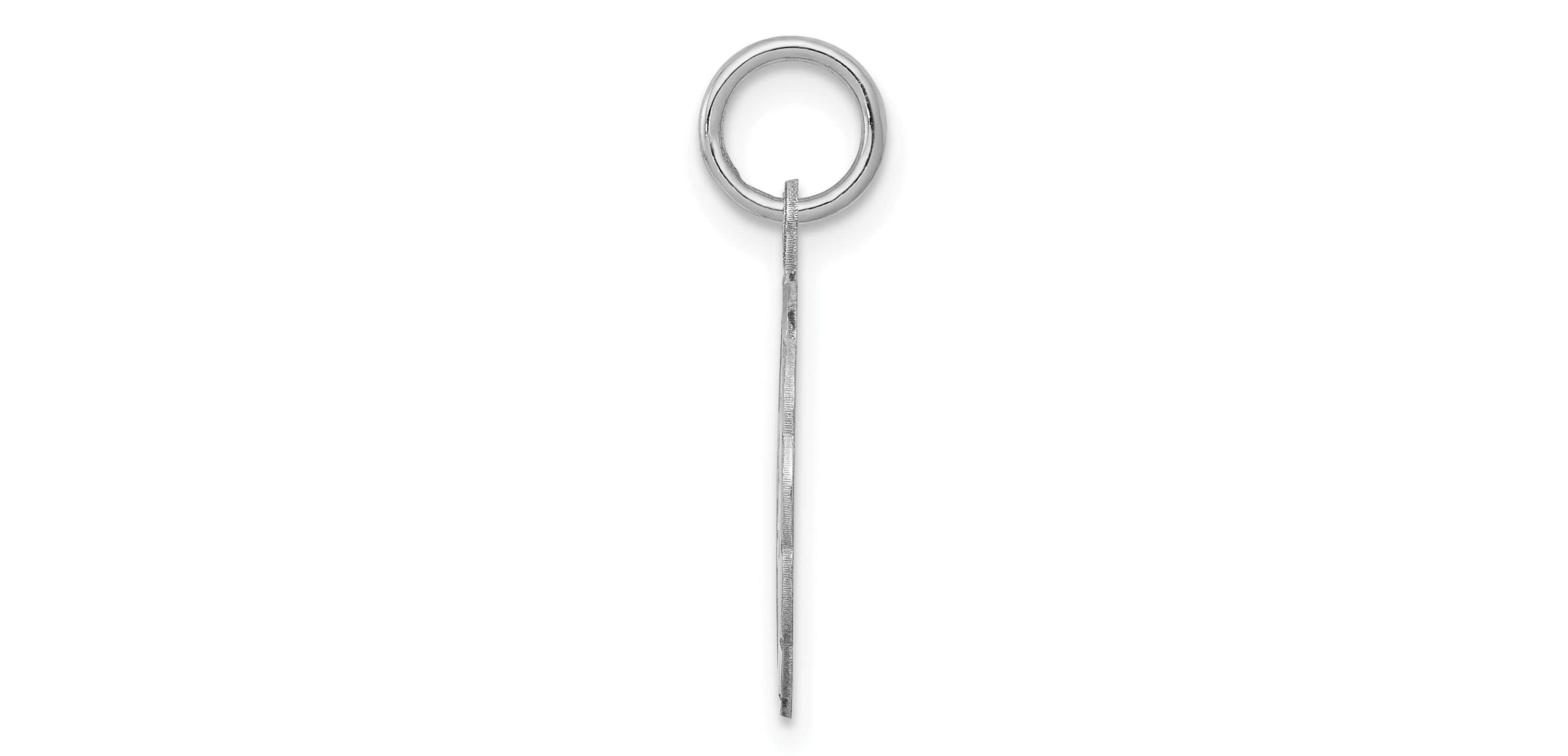 Sterling Silver Rhodium-plated Graduation Day Disc Charm