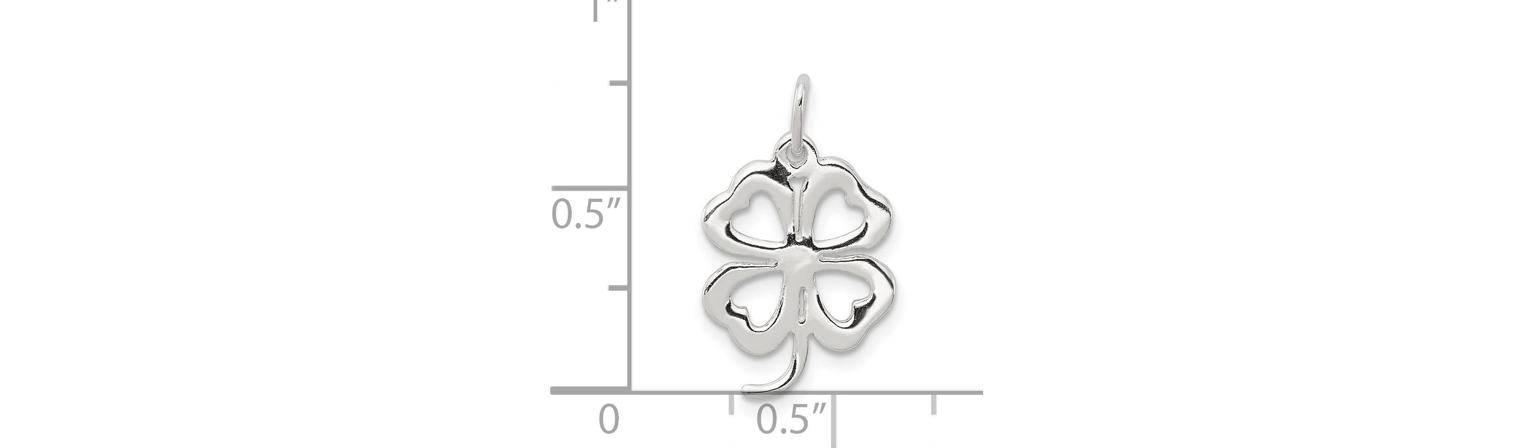 Sterling Silver 4-leaf Clover Charm