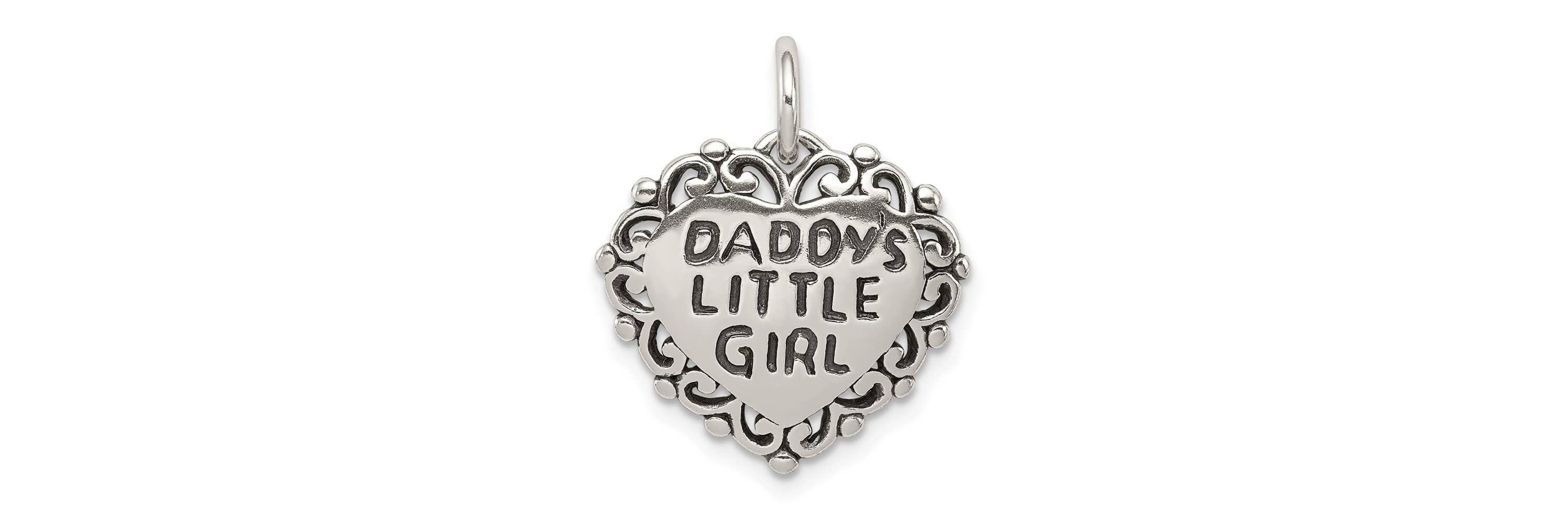 Sterling Silver Antiqued Daddys Little Girl