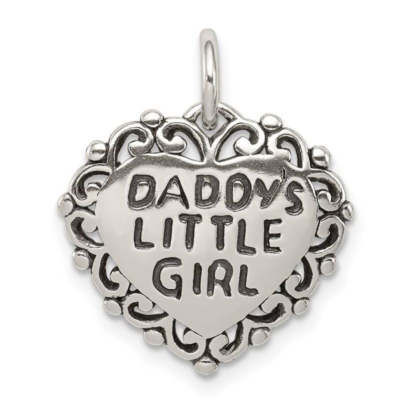 Sterling Silver Antiqued Daddys Little Girl