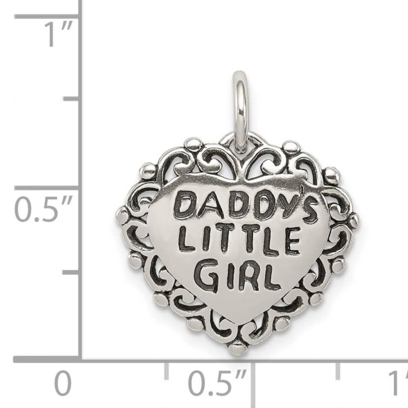 Sterling Silver Antiqued Daddys Little Girl