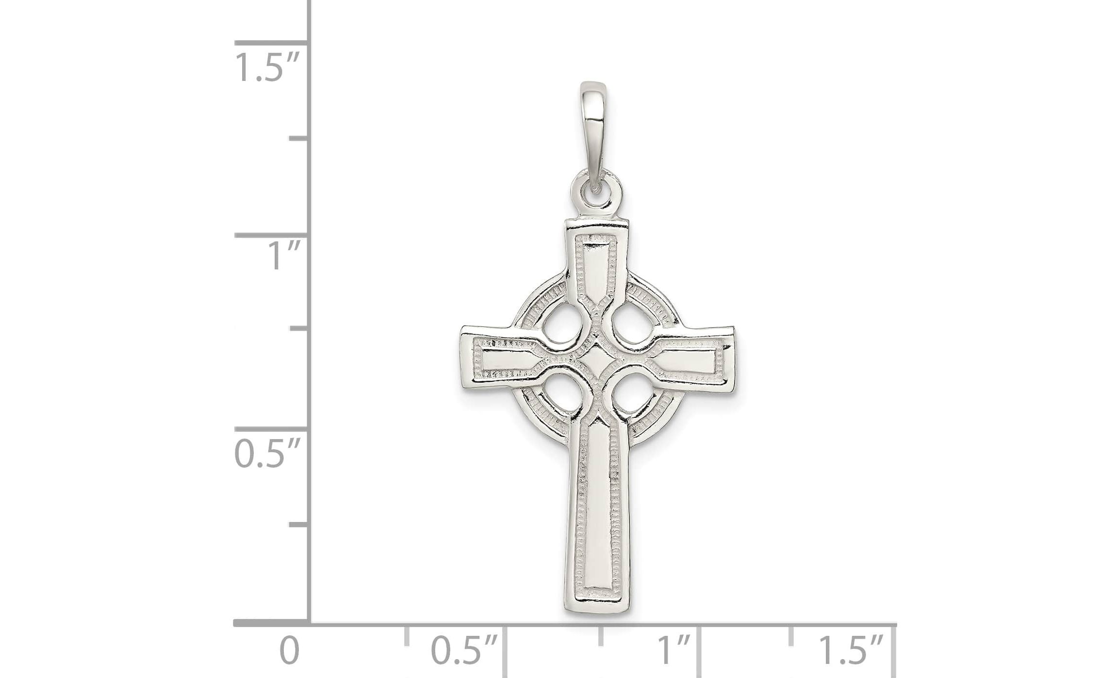 Sterling Silver Polished Cross Pendant