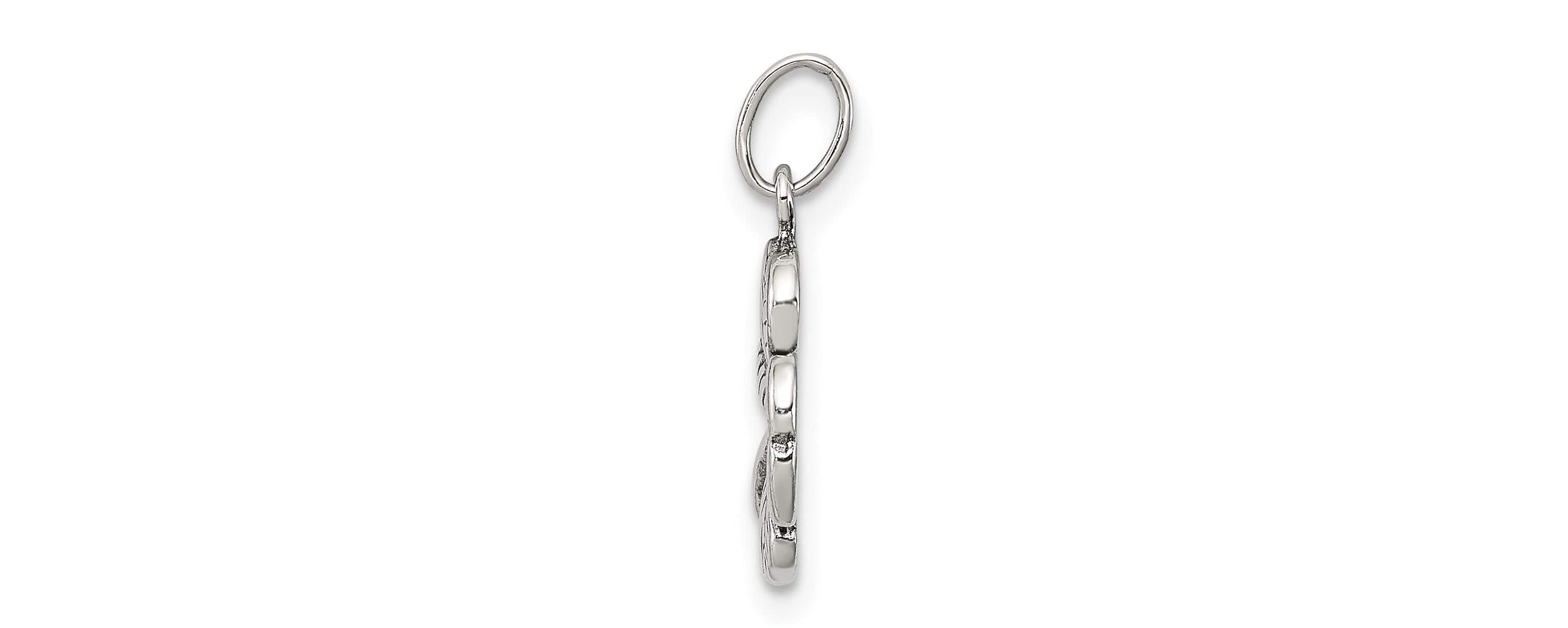 Sterling Silver Antiqued 4-Leaf Clover Charm