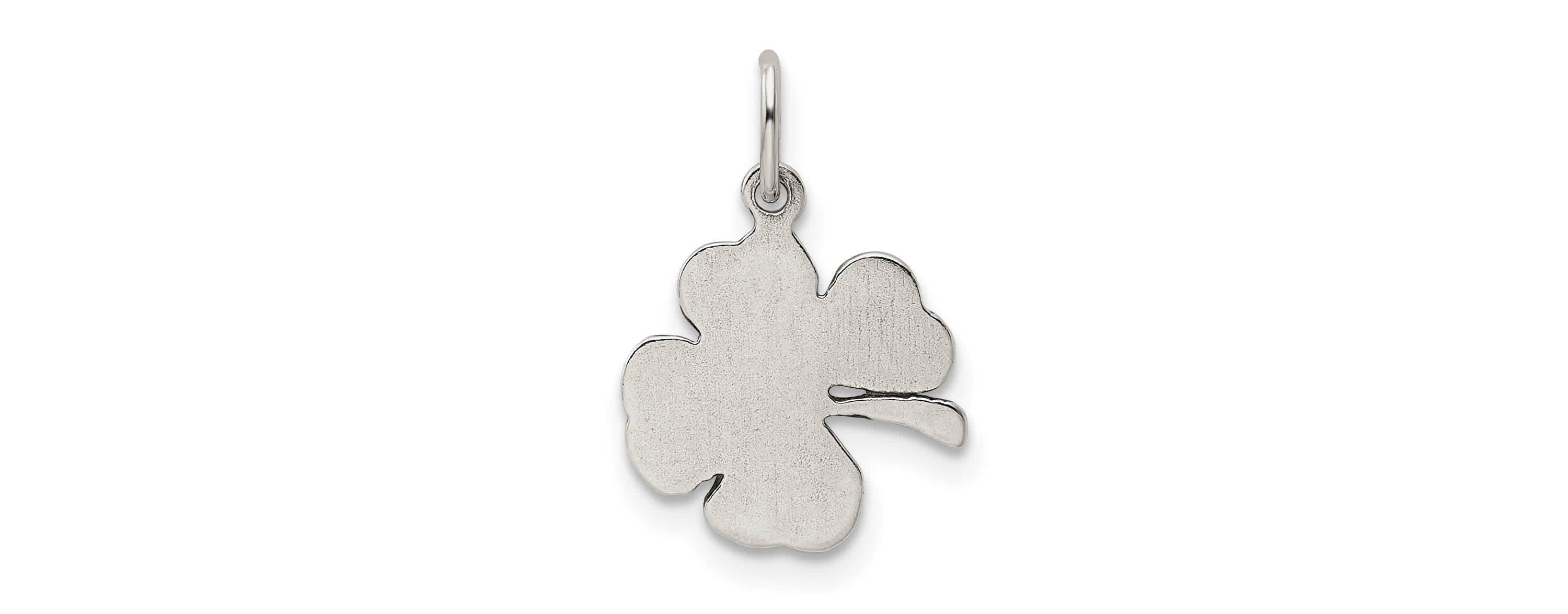 Sterling Silver Antiqued 4-Leaf Clover Charm