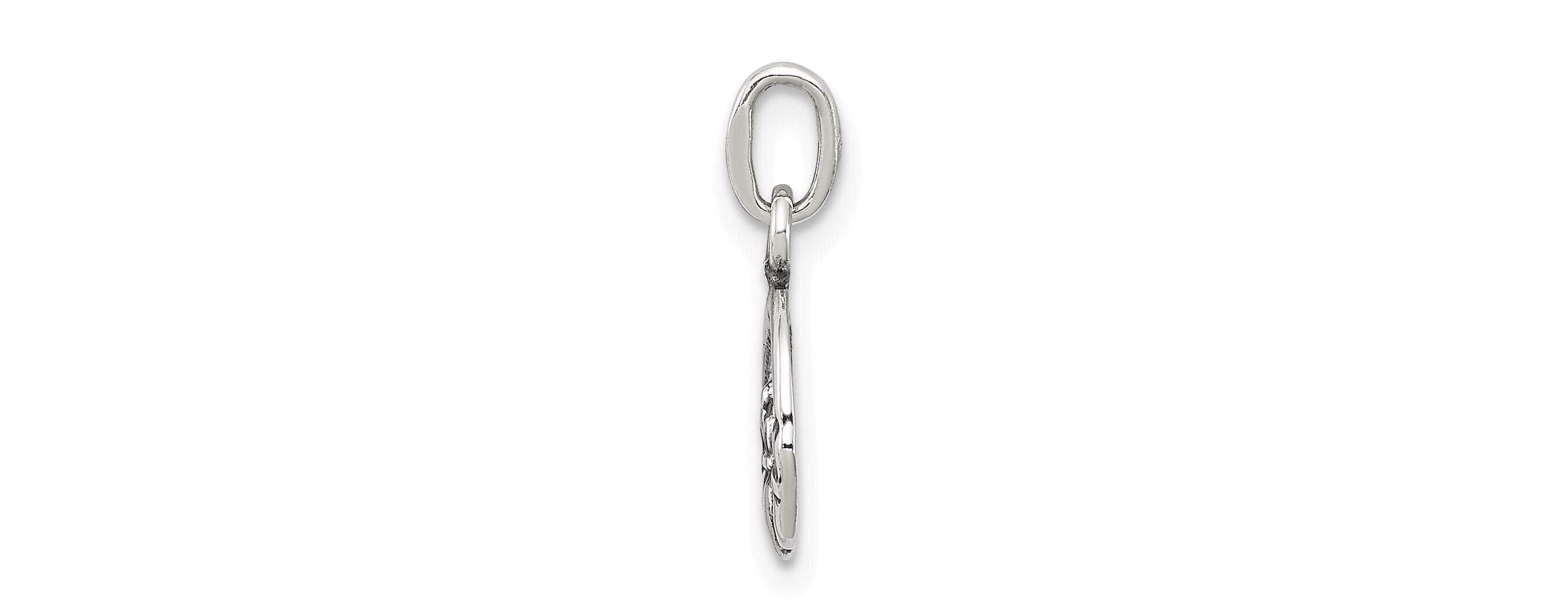 Sterling Silver Mini Antiqued Claddagh Charm