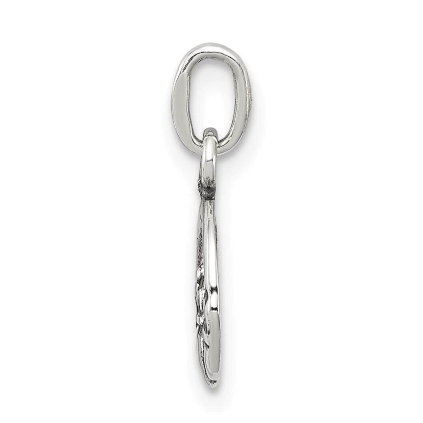 Sterling Silver Mini Antiqued Claddagh Charm