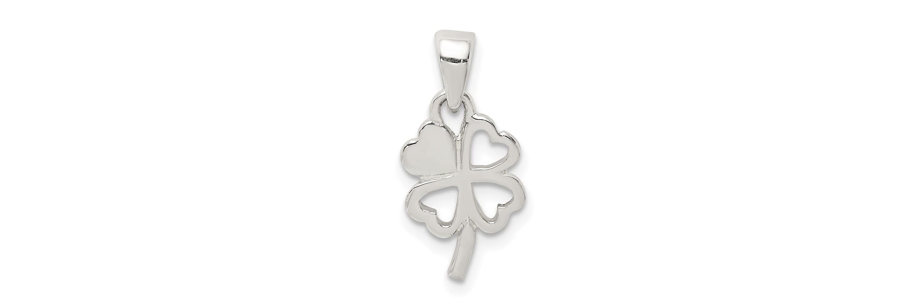 Sterling Silver Polished Clover Pendant