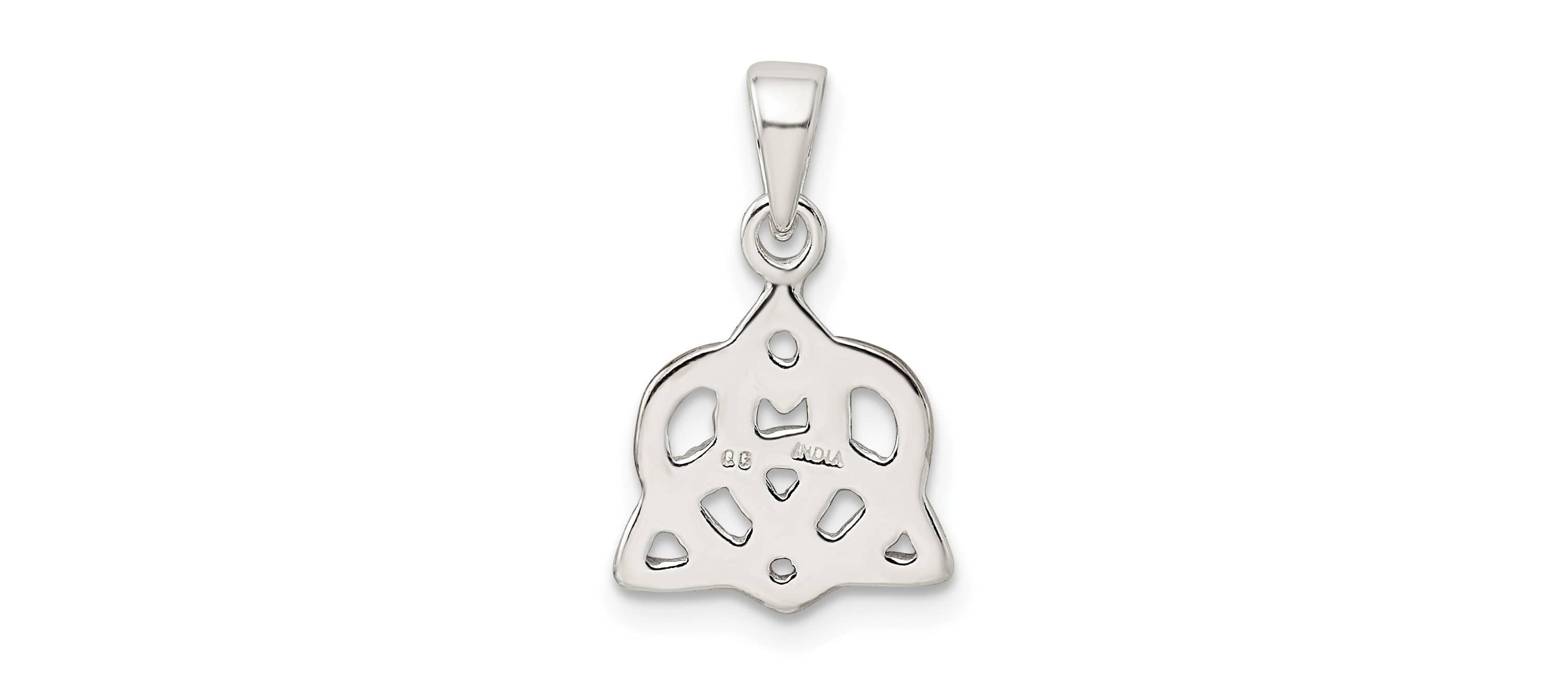 Sterling Silver Trinty Knot and Rose Tone Heart Pendant
