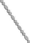 1/10 ct. t.w. Diamond Bracelet in Rhodium Plated Sterling Silver